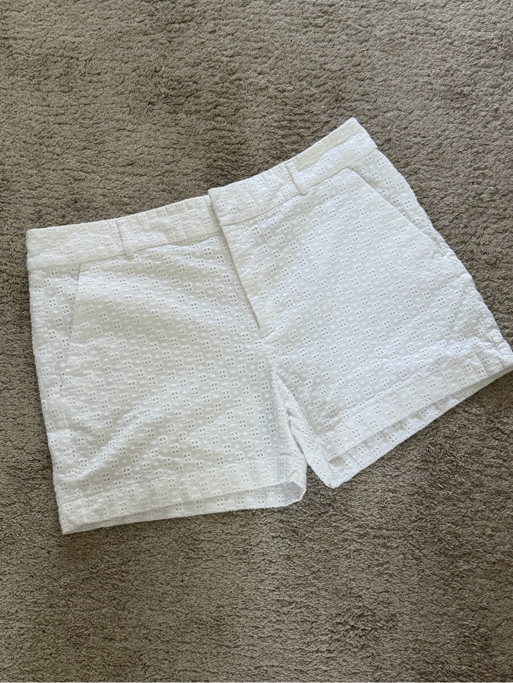 Banana Republic White Eyelet Bermuda Shorts